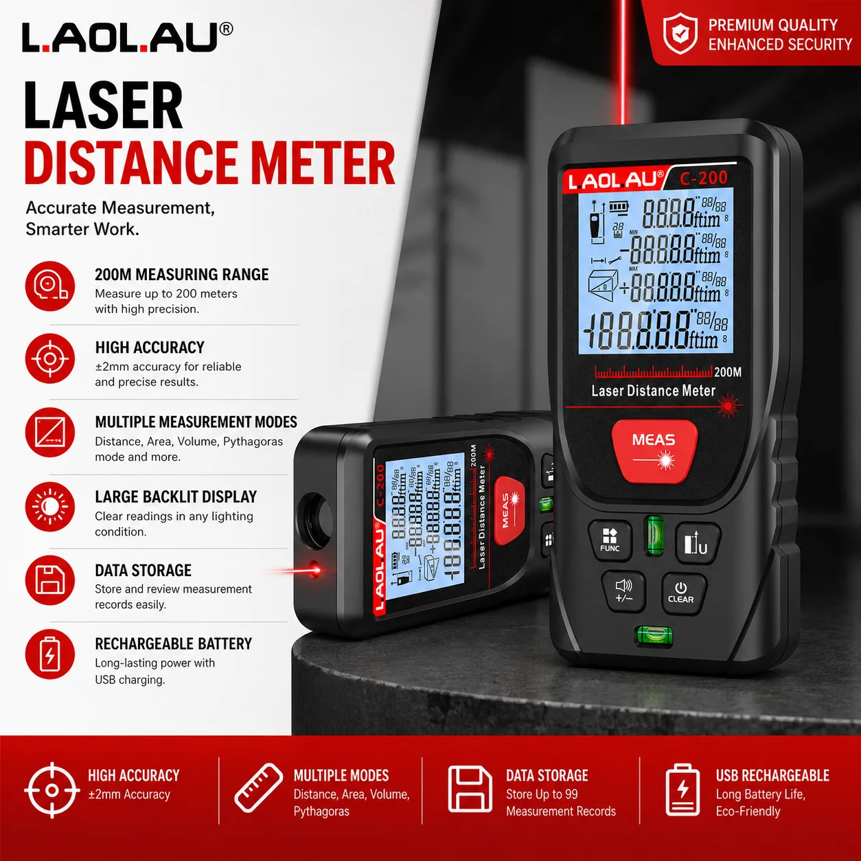 Medidor de Distância a Laser D - Power Tools Red avaliação e preço